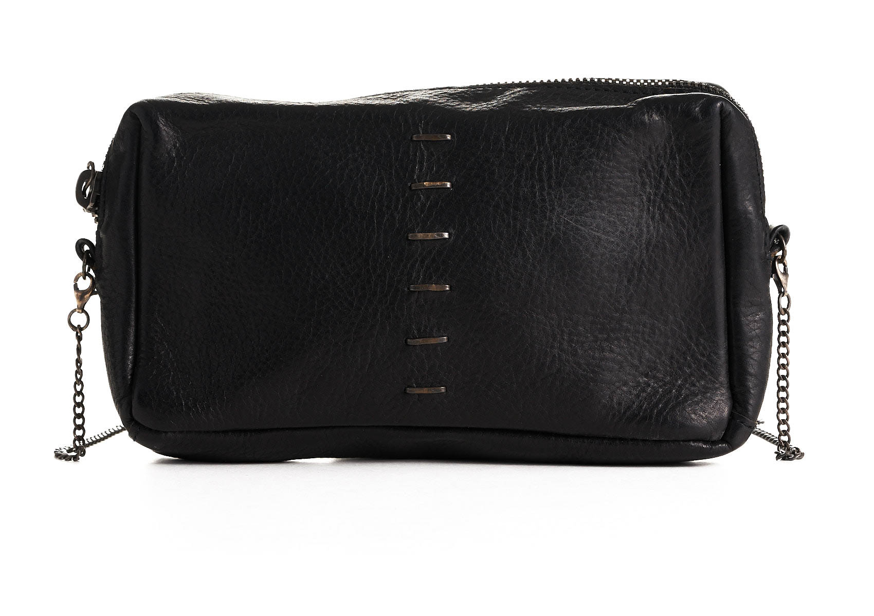 daniele basta leather and silver bags - FRONT